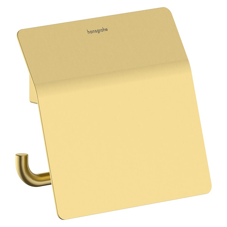 Toilet Paper Holder AddStoris S Brushed Gold Optic Metal 5-3/5 Inch 2 Inch Wall Mount - Image 1
