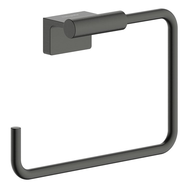 Towel Ring AddStoris S 7-11/25 Inch Open Swivel Brushed Black Chrome Metal 2-1/20 Inch - Image 1