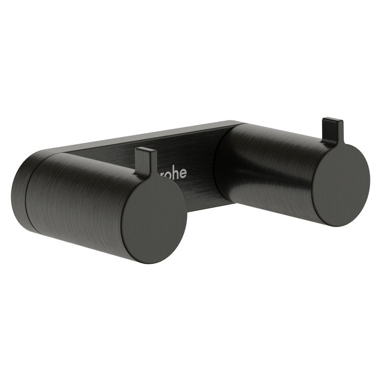 Robe Hook AddStoris S Brushed Black Chrome 1-2/5 Inch Wall Metal - Image 1