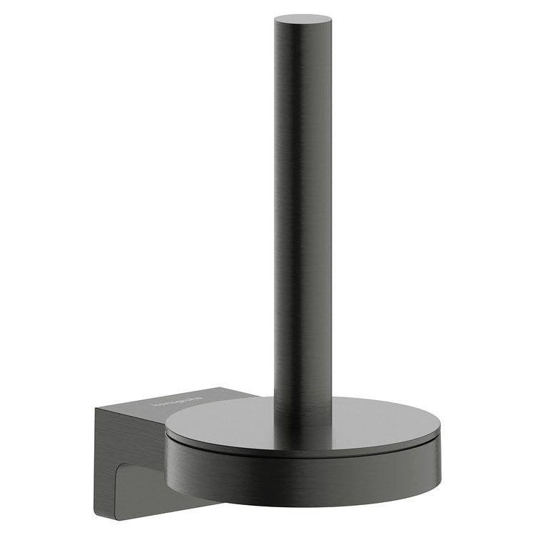 Toilet Paper Holder AddStoris S Brushed Black Chrome Metal 3-1/5 Inch 4-1/5 Inch Wall Mount - Image 1