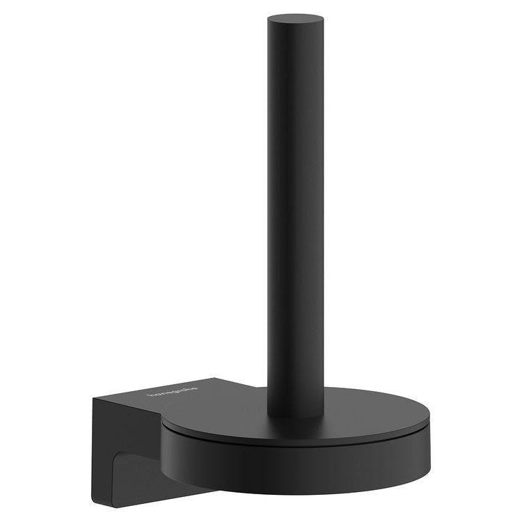 Toilet Paper Holder AddStoris S Matte Black Metal 3-1/5 Inch 4-1/5 Inch Wall Mount - Image 1