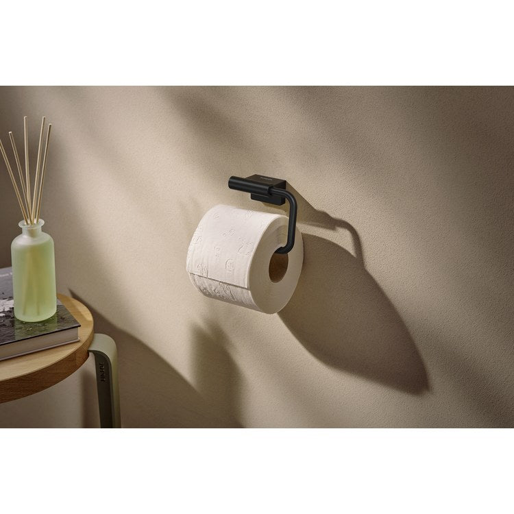 Toilet Paper Holder AddStoris S Matte Black Metal 5-3/5 Inch 2 Inch Wall Mount - Image 2
