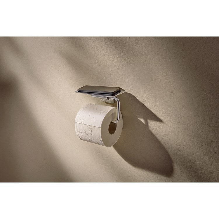 Toilet Paper Holder AddStoris S Chrome Metal 5-3/5 Inch 3-1/3 Inch Wall Mount - Image 2