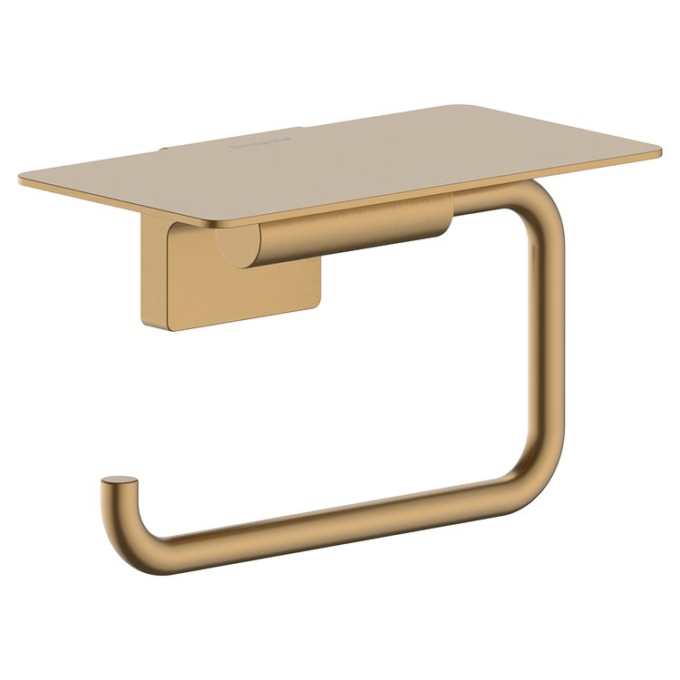Toilet Paper Holder AddStoris S Brushed Bronze Metal 5-3/5 Inch 3-1/3 Inch Wall Mount - Image 1