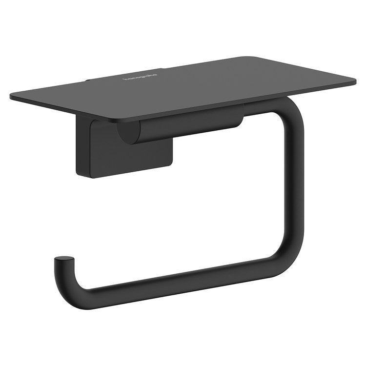 Toilet Paper Holder AddStoris S Matte Black Metal 5-3/5 Inch 3-1/3 Inch Wall Mount - Image 1