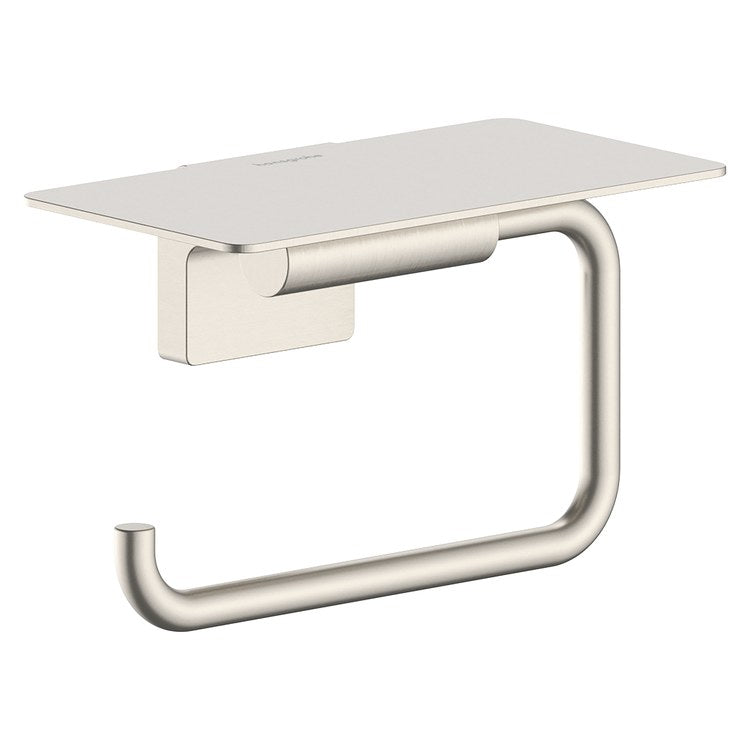 Toilet Paper Holder AddStoris S Brushed Nickel Metal 5-3/5 Inch 3-1/3 Inch Wall Mount - Image 1