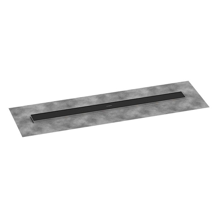 Linear Drain RainDrain Go 35-1/2 Inch Matte Black Stainless Steel