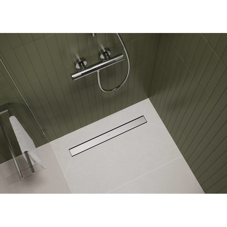 Linear Drain RainDrain Go 19-3/4 Inch Brushed Stainless Steel Stainless Steel/ABS - Image 2
