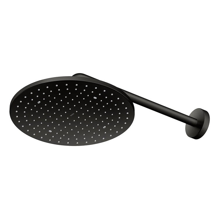 Showerhead 1 Functions Rain Matte Black 12 Inch 1.75 Gallons per Minute Comfort Wave Round Wall/Ceiling - Image 1