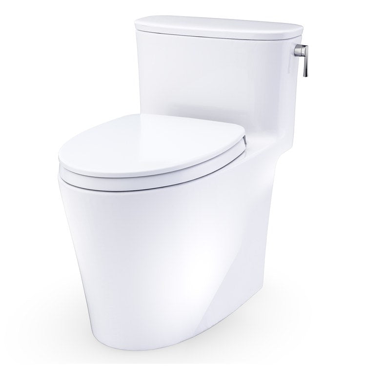 Toilet Aurora 1 Piece Skirted Universal Height Cotton Elongated WaterSense ADA 1.0 Gallons per Flush Inegravity Right Trip Lever SoftClose