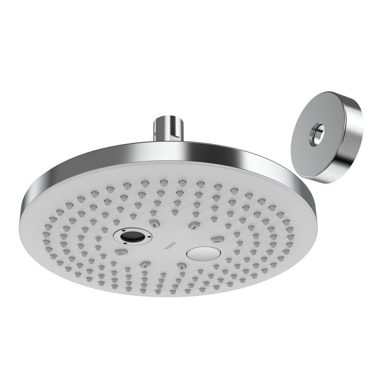 Showerhead 2 Functions Matte Black 8-1/2 Inch 1.75 Gallons per Minute Comfort Wave/Warm Spa Round Wall/Ceiling - Image 1