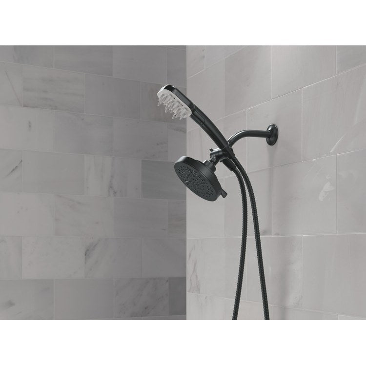 Handshower VersaCurl Universal Showering Components Matte Black 3 Functions WaterSense 1.75 Gallons per Minute H2Okinetic 3-5/16 Inch - Image 2