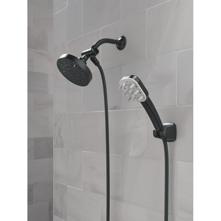Handshower VersaCurl Universal Showering Components Matte Black 3 Functions WaterSense 1.75 Gallons per Minute H2Okinetic 3-5/16 Inch - Image 3