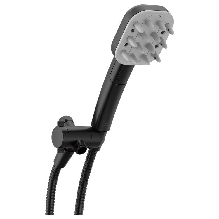 Handshower VersaCurl Universal Showering Components Matte Black 3 Functions WaterSense 1.75 Gallons per Minute H2Okinetic 3-5/16 Inch