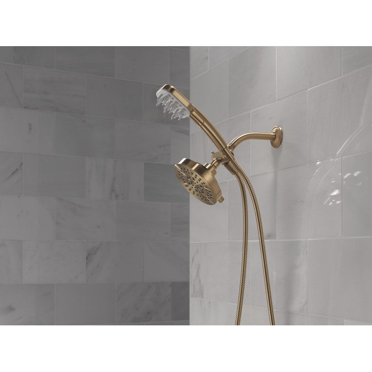 Handshower VersaCurl Universal Showering Components Champagne Bronze 3 Functions WaterSense 1.75 Gallons per Minute H2Okinetic 3-5/16 Inch - Image 3