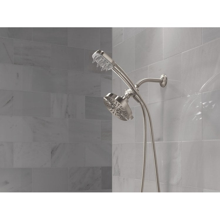 Handshower VersaCurl Universal Showering Components Spotshield Brushed Nickel 3 Functions WaterSense 1.75 Gallons per Minute H2Okinetic 3-5/16 Inch - Image 2