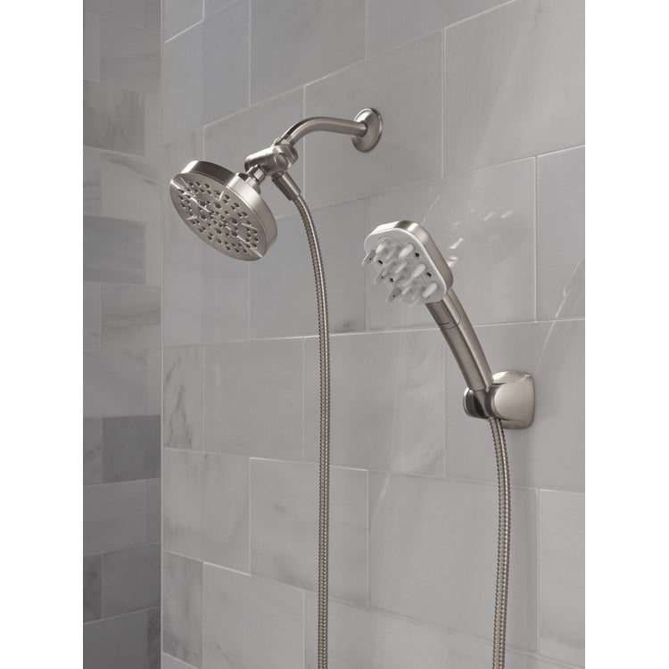 Handshower VersaCurl Universal Showering Components Spotshield Brushed Nickel 3 Functions WaterSense 1.75 Gallons per Minute H2Okinetic 3-5/16 Inch - Image 3