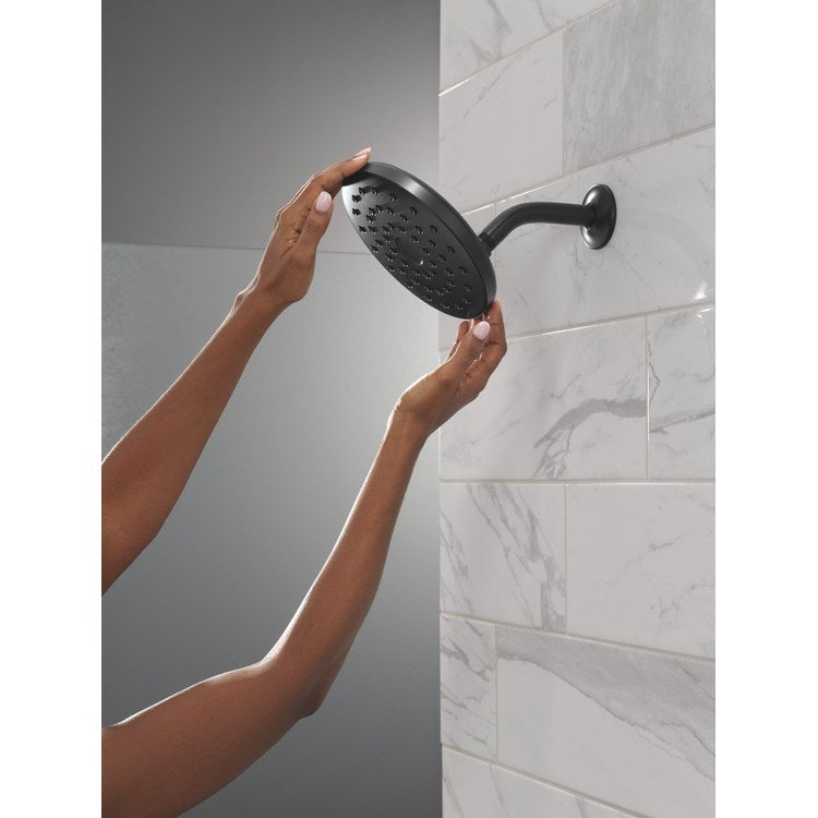 Showerhead PivotPro Universal Showering Components 1 Functions Raincan Matte Black 7 Inch 1.75 Gallons per Minute Round - Image 3