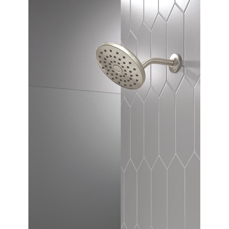 Showerhead PivotPro Universal Showering Components 1 Functions Raincan Spotshield Brushed Nickel 7 Inch 1.75 Gallons per Minute Round - Image 2
