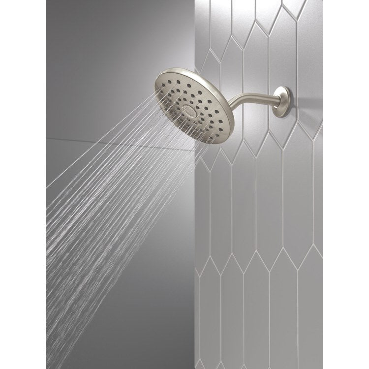 Showerhead PivotPro Universal Showering Components 1 Functions Raincan Spotshield Brushed Nickel 7 Inch 1.75 Gallons per Minute Round - Image 3