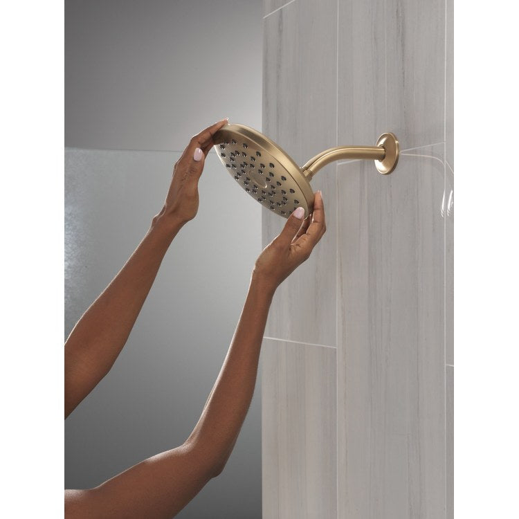 Showerhead PivotPro Universal Showering Components 1 Functions Raincan Brilliance Champagne Bronze 7 Inch 1.75 Gallons per Minute Round - Image 3