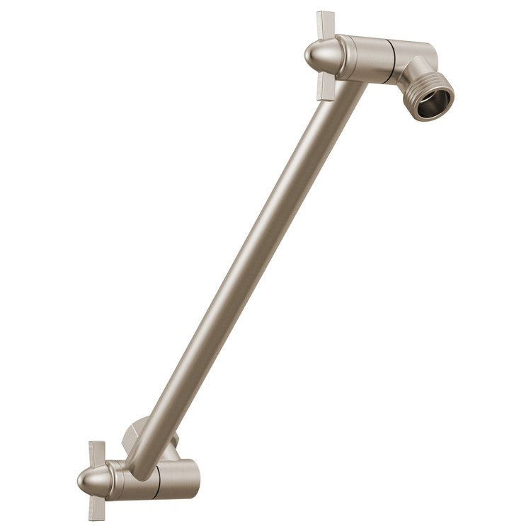 Shower Arm Universal Showering Components Adjustable Spotshield Brushed Nickel 12-5/16 Inch - Image 1