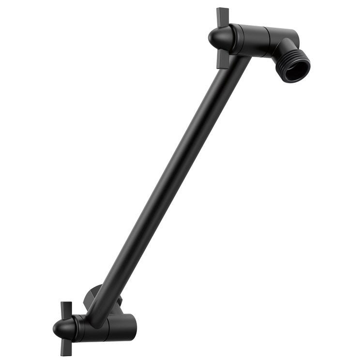 Shower Arm Universal Showering Components Adjustable Matte Black 12-5/16 Inch - Image 1