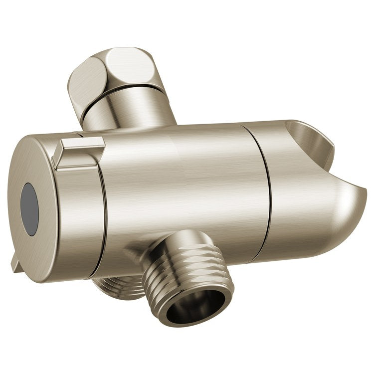 Shower Arm Diverter Universal Showering Components 3 Way with Mount Spotshield Brushed Nickel - Image 1