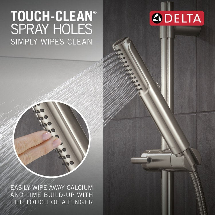 Handshower Universal Showering Components with Slide Bar Lumicoat Stainless 2 Functions WaterSense 1.75 Gallons per Minute - Image 2