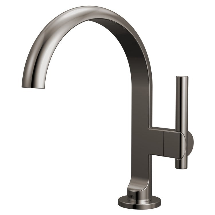 Lavatory Faucet Roccesco 1 Lever ADA WaterSense Brilliance Black Onyx 1.2 Gallons per Minute Deck Arc Less Drain 1 Hole - Image 1