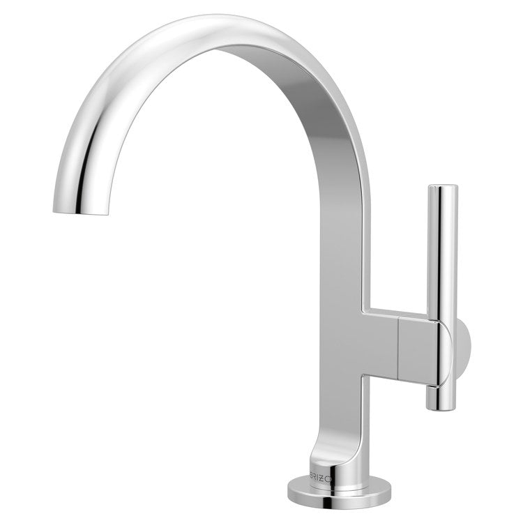 Lavatory Faucet Roccesco 1 Lever ADA WaterSense Polished Chrome 1.2 Gallons per Minute Deck Arc Less Drain 1 Hole - Image 1