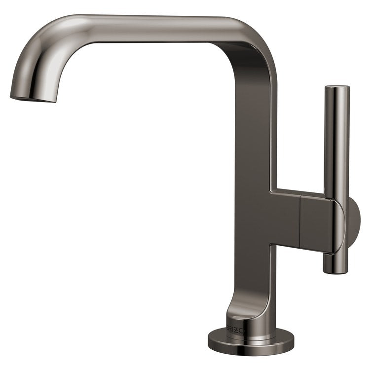 Lavatory Faucet Roccesco 1 Lever ADA WaterSense Brilliance Black Onyx 1.2 Gallons per Minute Deck Square Less Drain 1 Hole - Image 1