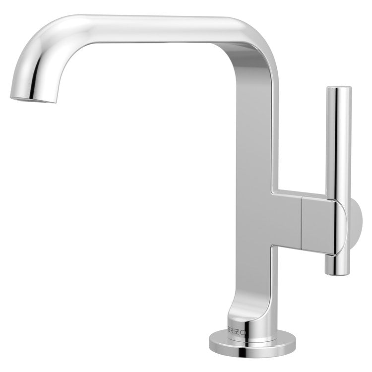 Lavatory Faucet Roccesco 1 Lever ADA WaterSense Polished Chrome 1.2 Gallons per Minute Deck Square Less Drain 1 Hole - Image 1