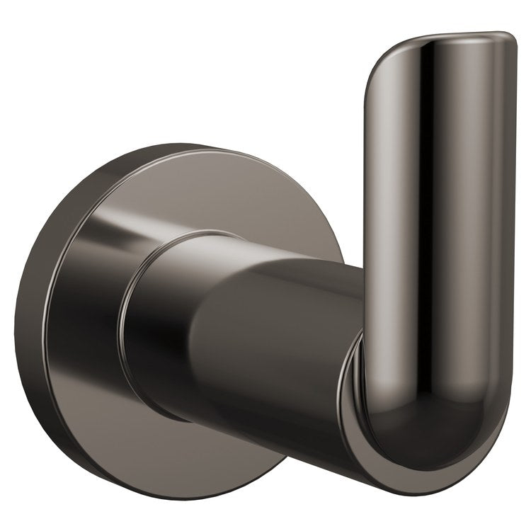 Robe Hook Roccesco Single Brilliance Black Onyx 2-1/4 Inch Wall Metal - Image 1