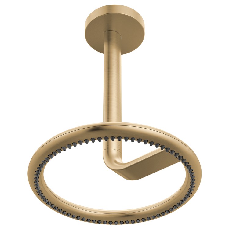 Shower Arm Roccesco with Flange Luxe Gold 12 Inch Ceiling - Image 2