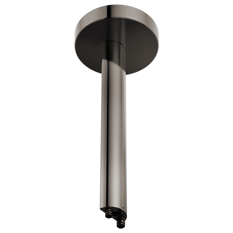 Shower Arm Roccesco with Flange Brilliance Black Onyx 12 Inch Ceiling