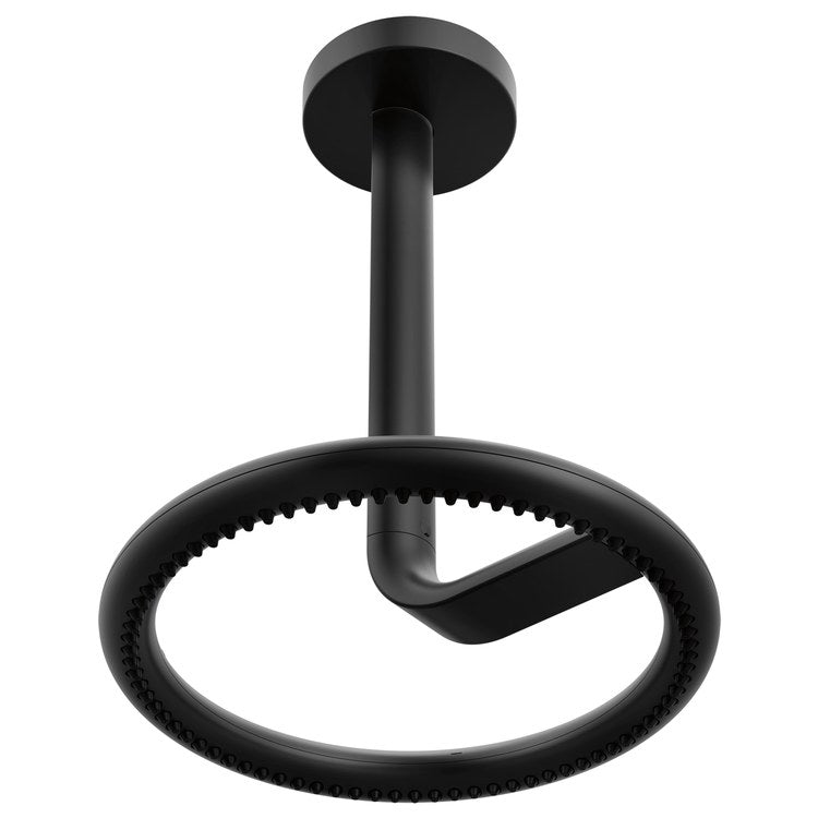 Shower Arm Roccesco with Flange Matte Black 12 Inch Ceiling - Image 2