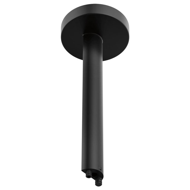 Shower Arm Roccesco with Flange Matte Black 12 Inch Ceiling