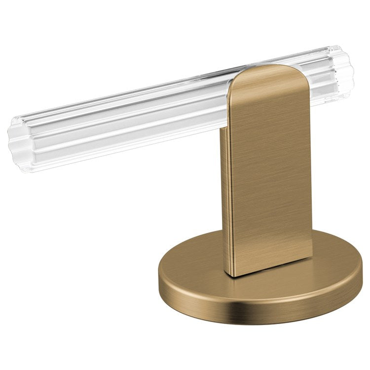 Handle Kit Roccesco Reed Glass 2 Lever Widespread Brilliance Luxe Gold/Clear ADA