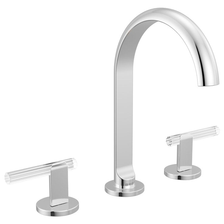 Handle Kit Roccesco Reed Glass 2 Lever Widespread Polished Chrome/Clear ADA - Image 2