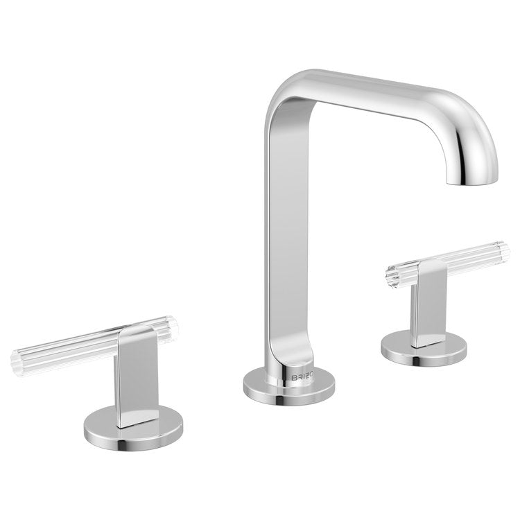 Handle Kit Roccesco Reed Glass 2 Lever Widespread Polished Chrome/Clear ADA - Image 3