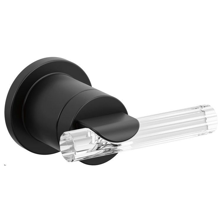 Handle Kit Roccesco Reed Glass 1 Lever Wall Mount Matte Black/Clear ADA