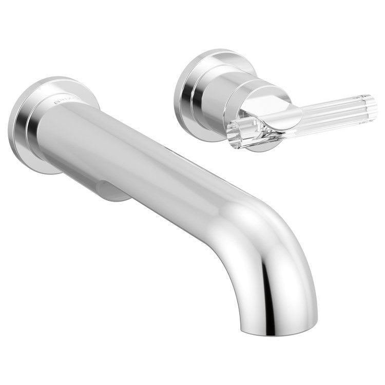 Handle Kit Roccesco Reed Glass 1 Lever Wall Mount Polished Chrome/Clear ADA - Image 2