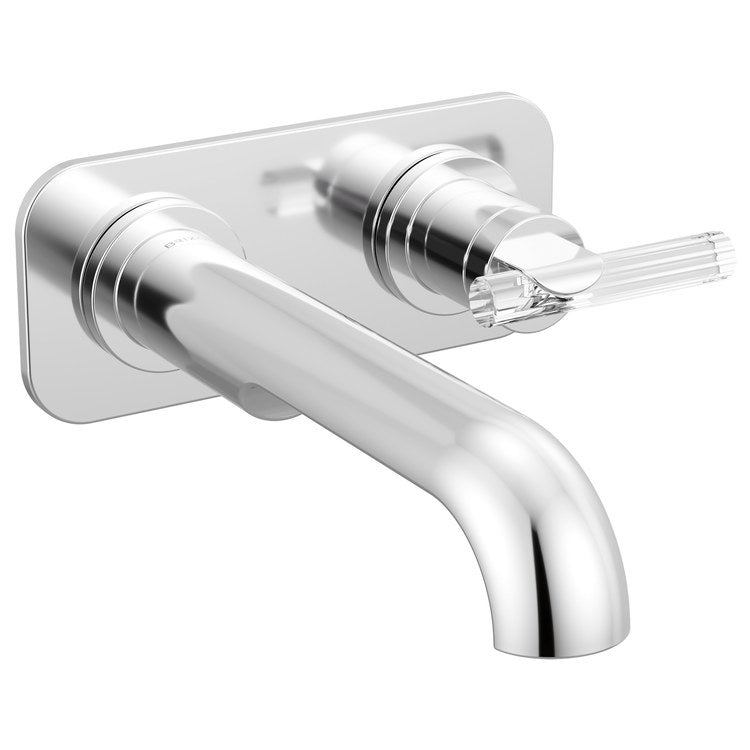 Handle Kit Roccesco Reed Glass 1 Lever Wall Mount Polished Chrome/Clear ADA - Image 3