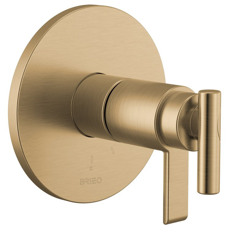 Handle Kit Roccesco TempAssure 2 Lever Brilliance Luxe Gold ADA for T600110 - Image 2