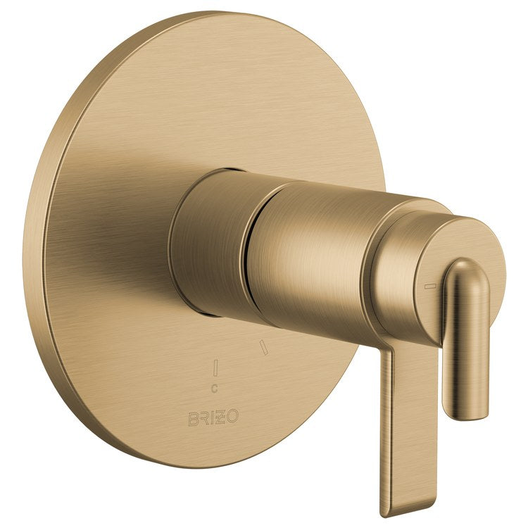 Handle Kit Roccesco TempAssure 2 Bent Lever Brilliance Luxe Gold ADA for T600110 - Image 2