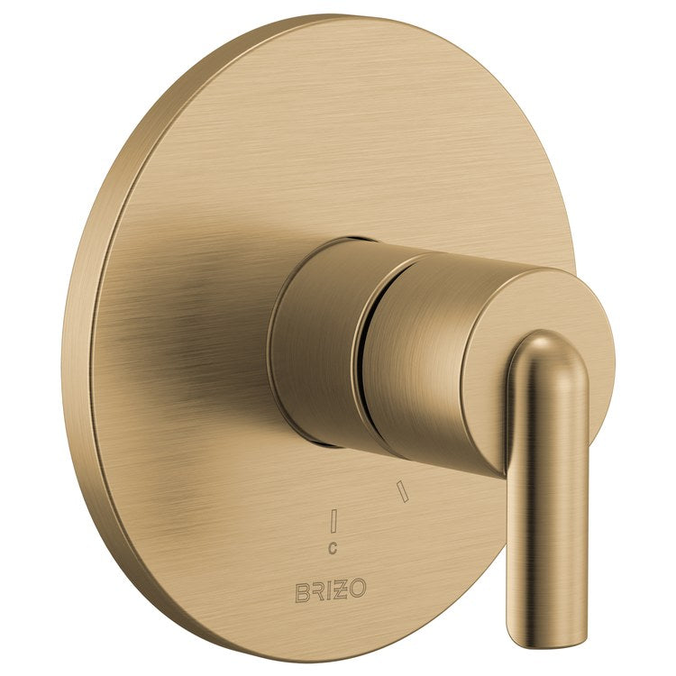 Handle Kit Roccesco 1 Bent Lever Brilliance Luxe Gold ADA for Pressure Balance Valve Trim - Image 2