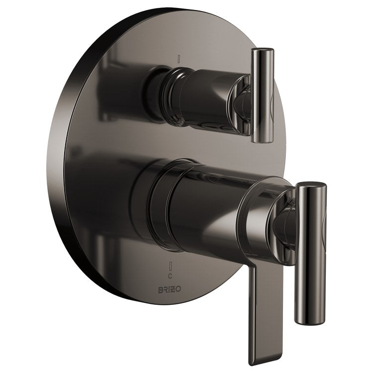 Handle Kit Roccesco TempAssure 3 Lever Integrated Diverter Brilliance Black Onyx - Image 3