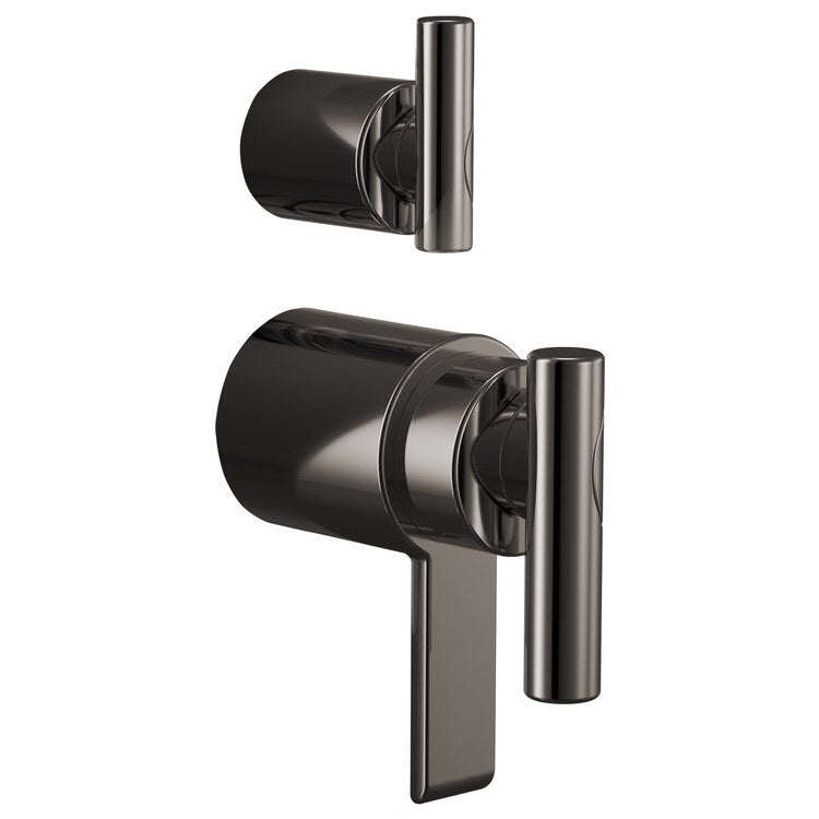 Handle Kit Roccesco TempAssure 3 Lever Integrated Diverter Brilliance Black Onyx