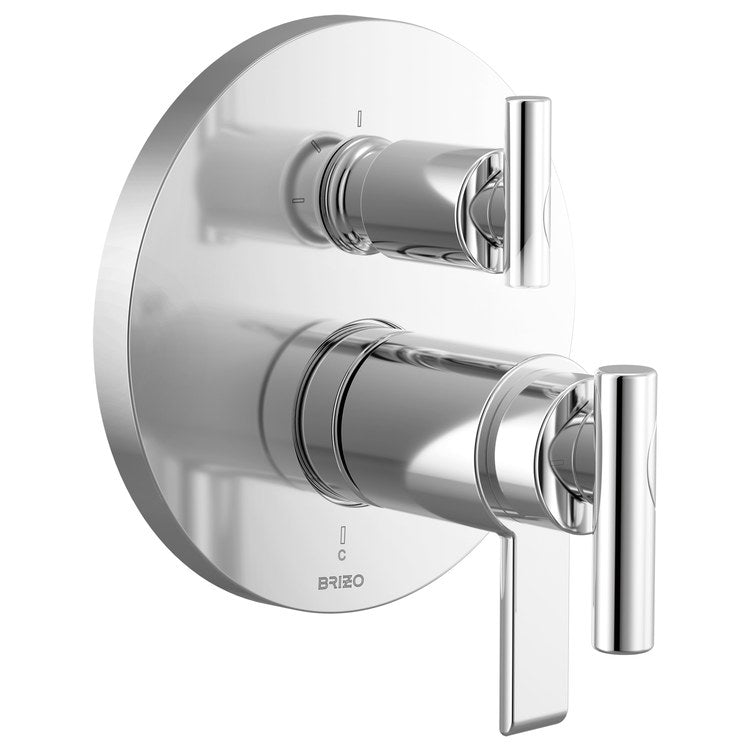 Handle Kit Roccesco TempAssure 3 Lever Integrated Diverter Polished Chrome - Image 3